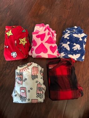 Cat & Jack Kids Pajama Set Bundle - Red, Pink, Blue, White, Black
